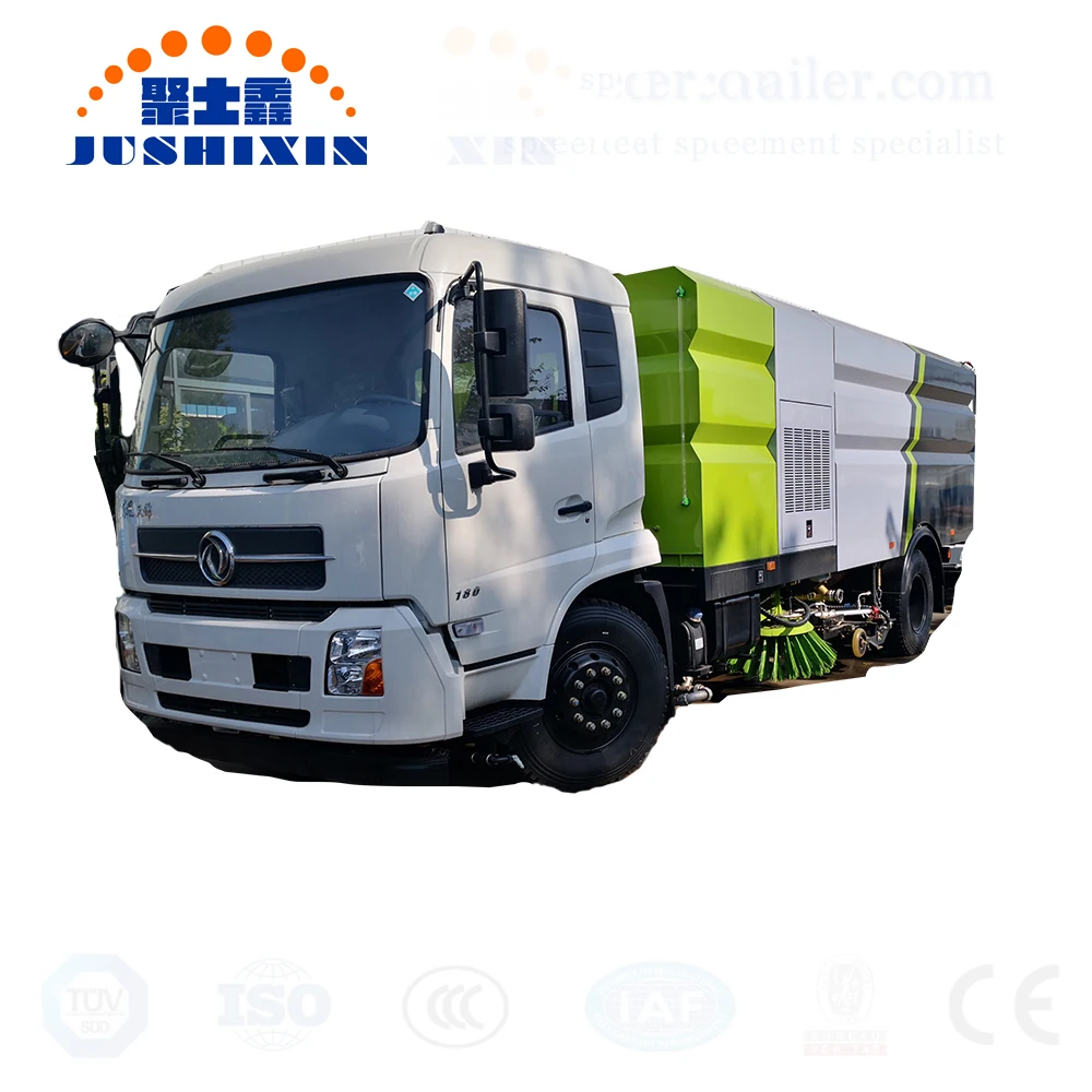 city street and runway and airport vacuum road sweeper truck with 1.5m3 water and 4m3 dust tank capacity