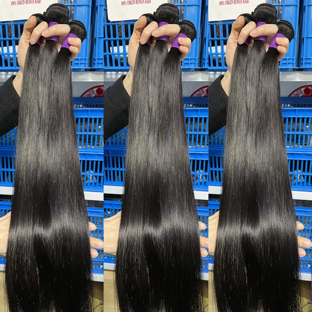 AMLHAIR Aliexpress no chemical no shedding no tangle no smell shiny smooth silky straight luxurious 100% human hair bundles