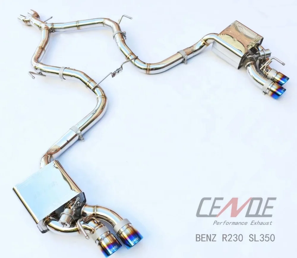 Выхлопная труба из нержавеющей стали 304 Catback для MERCEDES BENZ R230 SL350