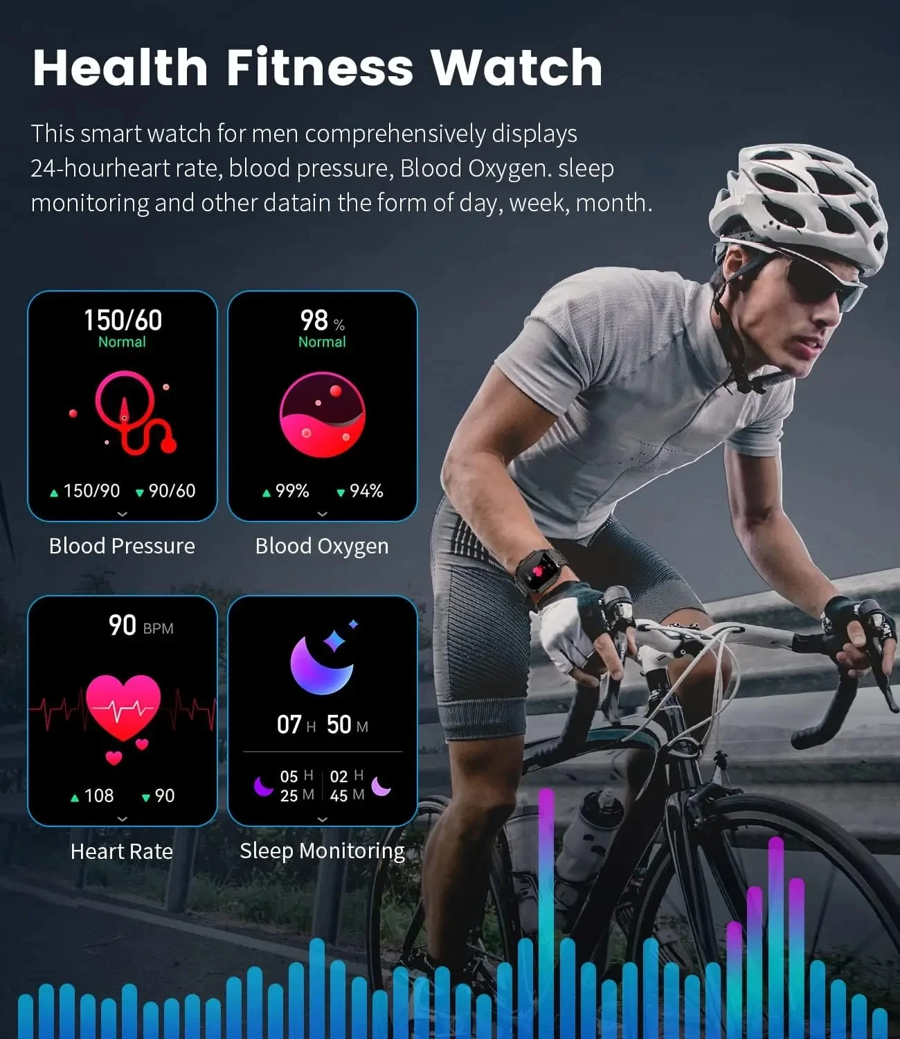 Smart Watch for Men with OEM Reloj Inteligente Fitness Tracker 1.96 Inch BT Call Smart Watch Man full touch screen Long standby