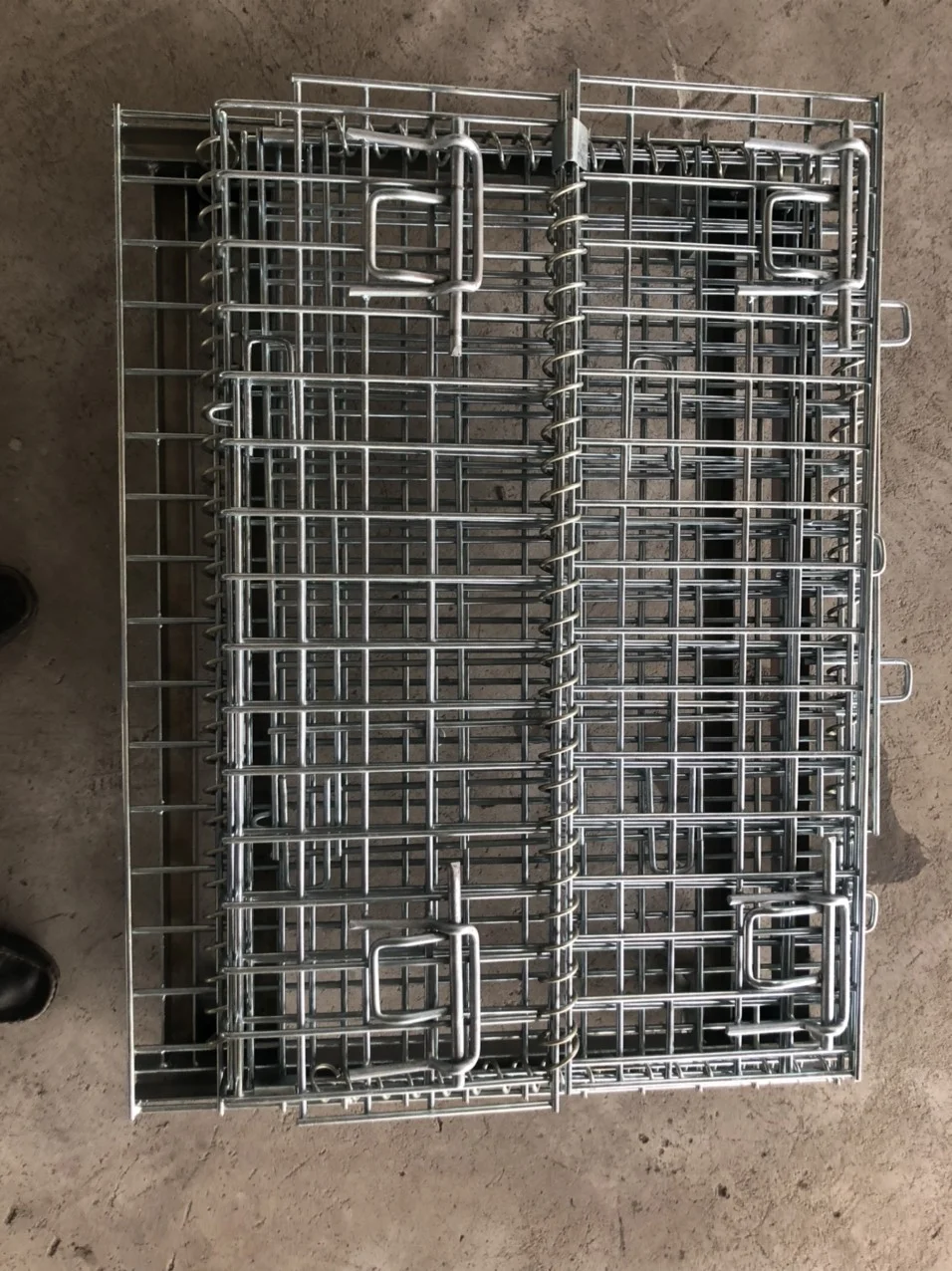 Customized Folding Collapsible Metal Steel Wire Mesh Container With Roll Foldable Cage