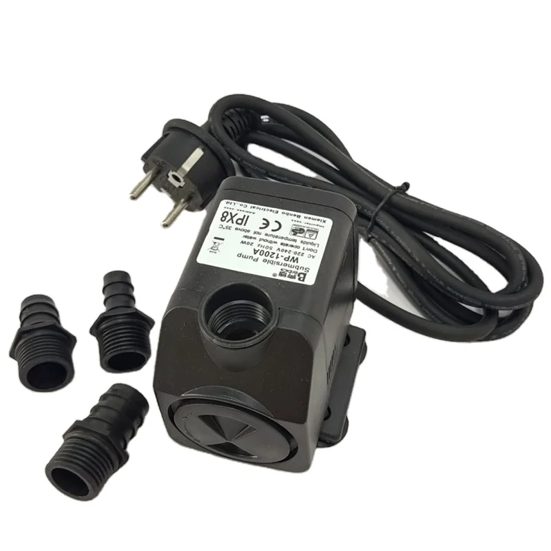 GS Сертифицированный высокий расход потока 1200L/H 12V Водяной насос для садового фонтанного насоса погружной водяной