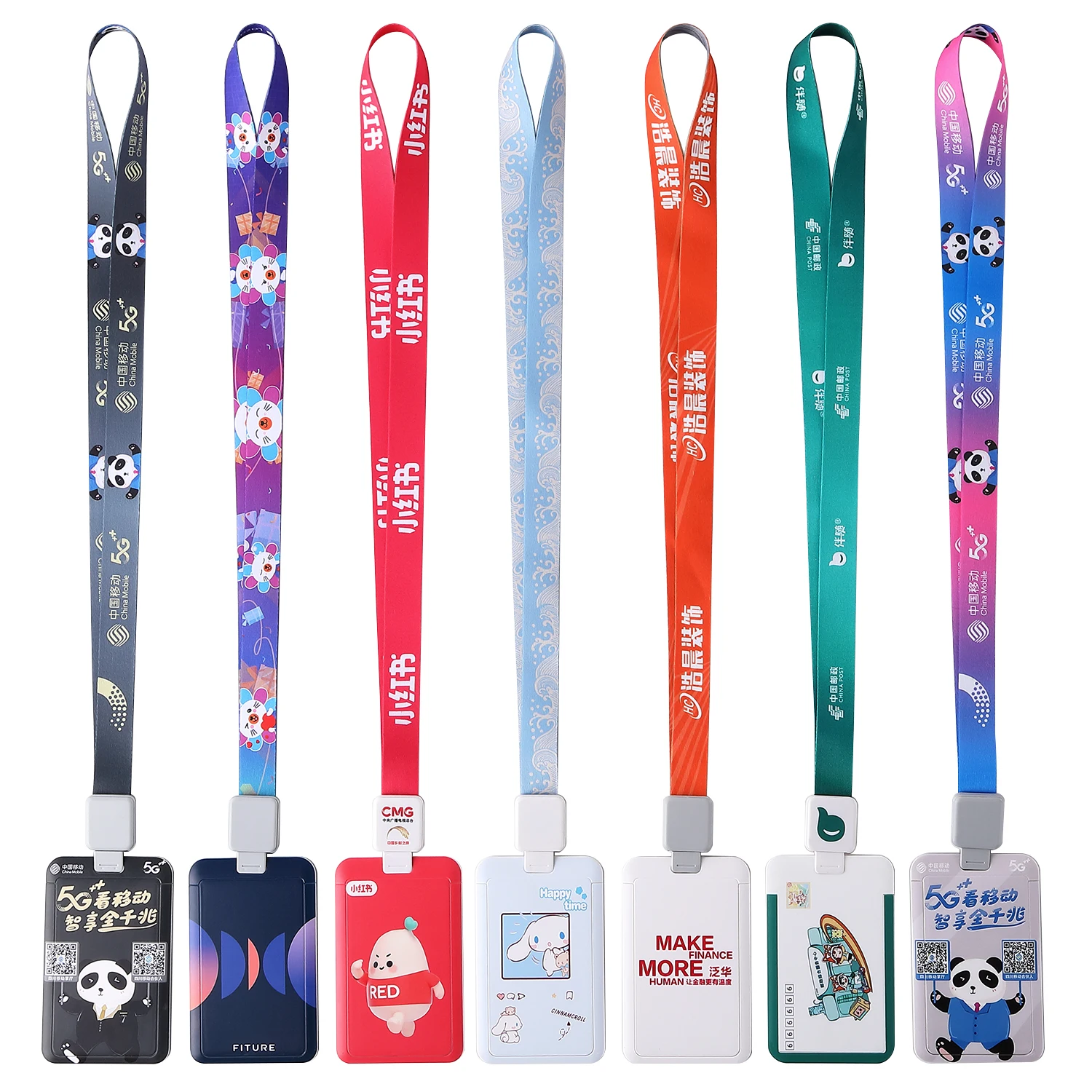 Custom Logo ABS Plastic ID Card Badge Holder for Lanyard Badge Reel