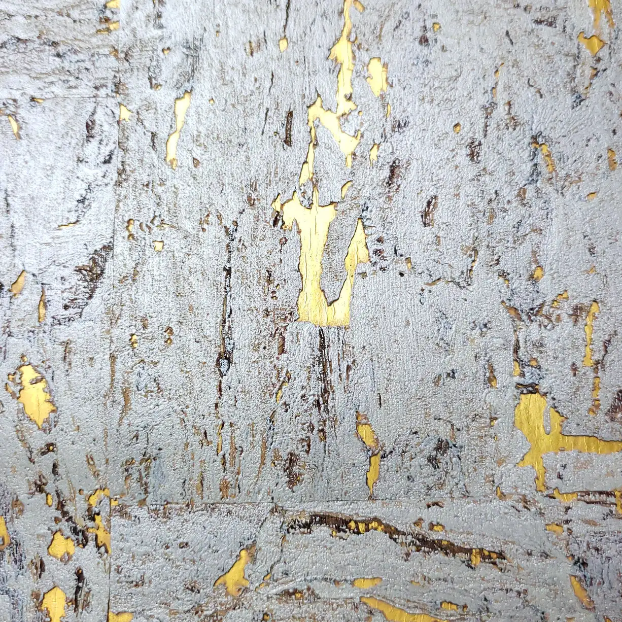 Contemporary Modern Cork Wallpaper Rolls White Silver Metallic Gray Gold Natural Cork Wallpaper