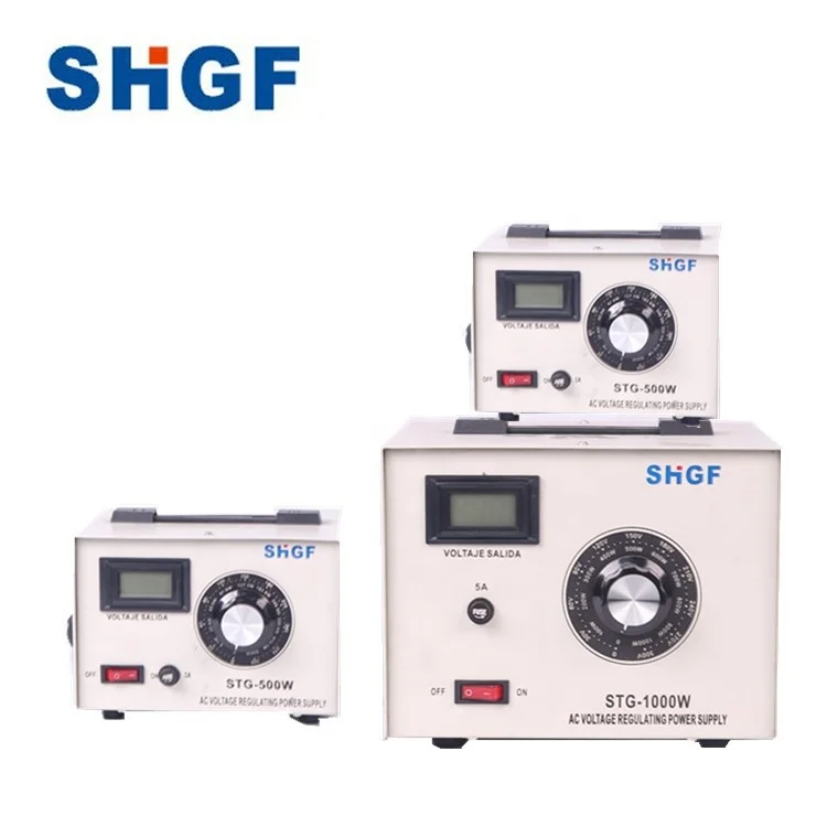Однофазный Электрический регулятор напряжения контактного типа STG 500 Вт Variac 220 В