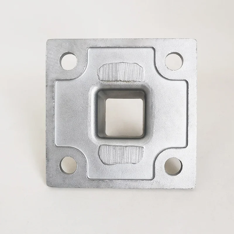 Stainless steel handrail railing fittings round tube oblong base plate wall floor flange