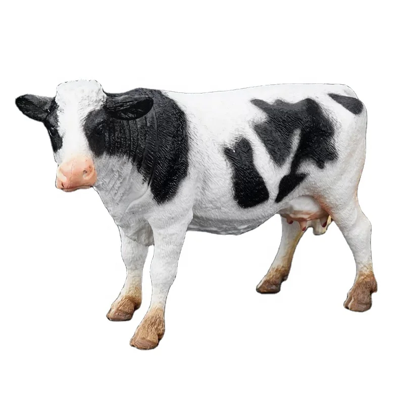 Plastic Prairie Cow Toys Animal Model Set Toy