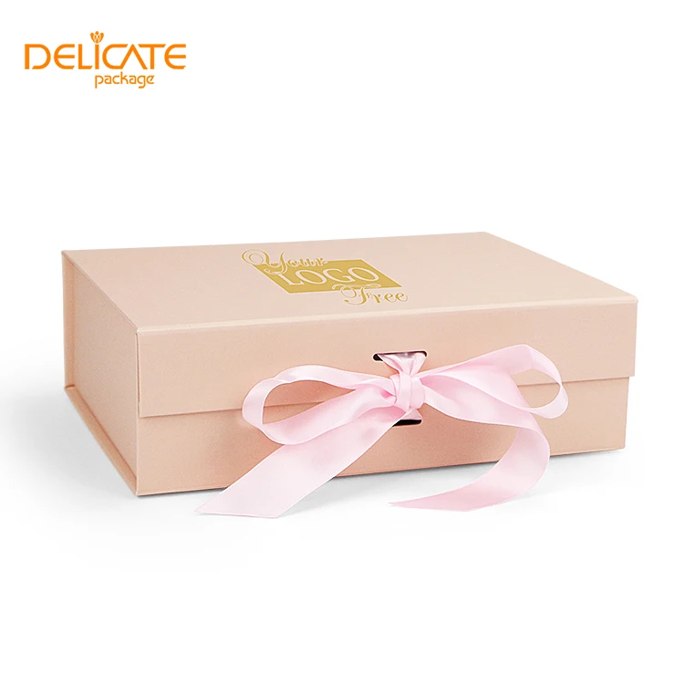 Cardboard Gift Box Luxury Box With Changeable Ribbon And Magnetic Closure Folding Big Gift Boxes Set