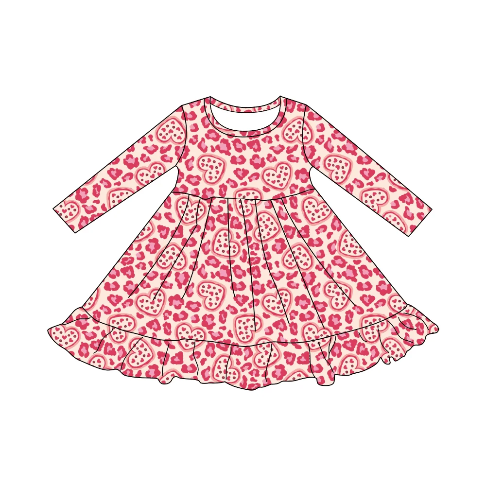 Qingli Western Boutique Baby Girl Custom Pattern Summer Dresses Clothing Party Wedding Kids Dress