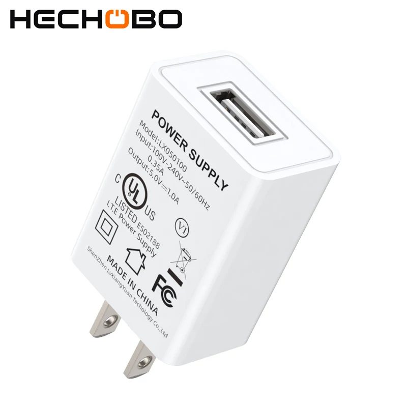 custom UL certified US plug 5w 5v 1a 5v1a portable cell phone fast usb travel wall charging charger adapter for iphone