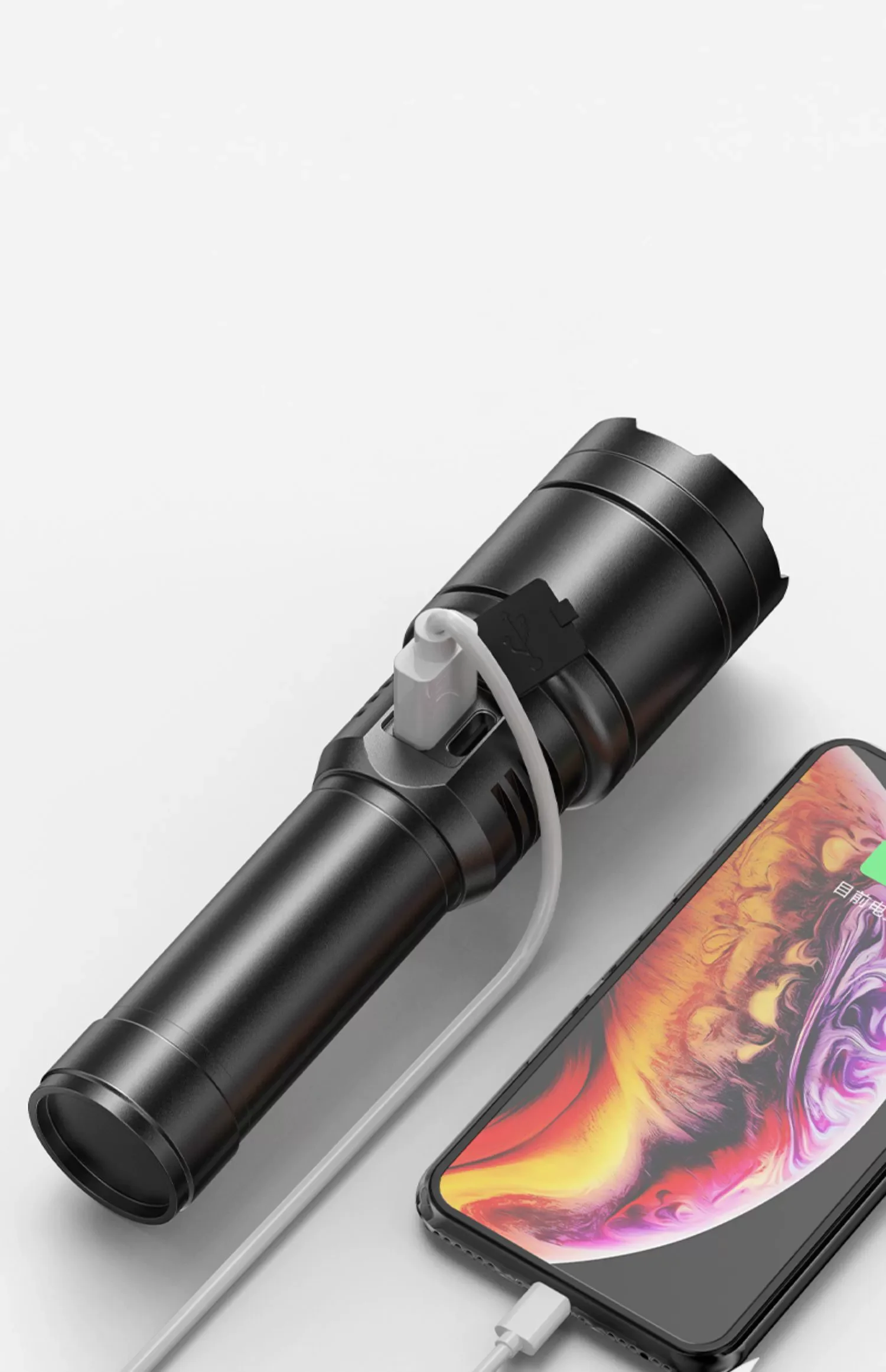 5000 mAh  High-capacity hunting flashlight Rechargeable Li-ion Battery Torch