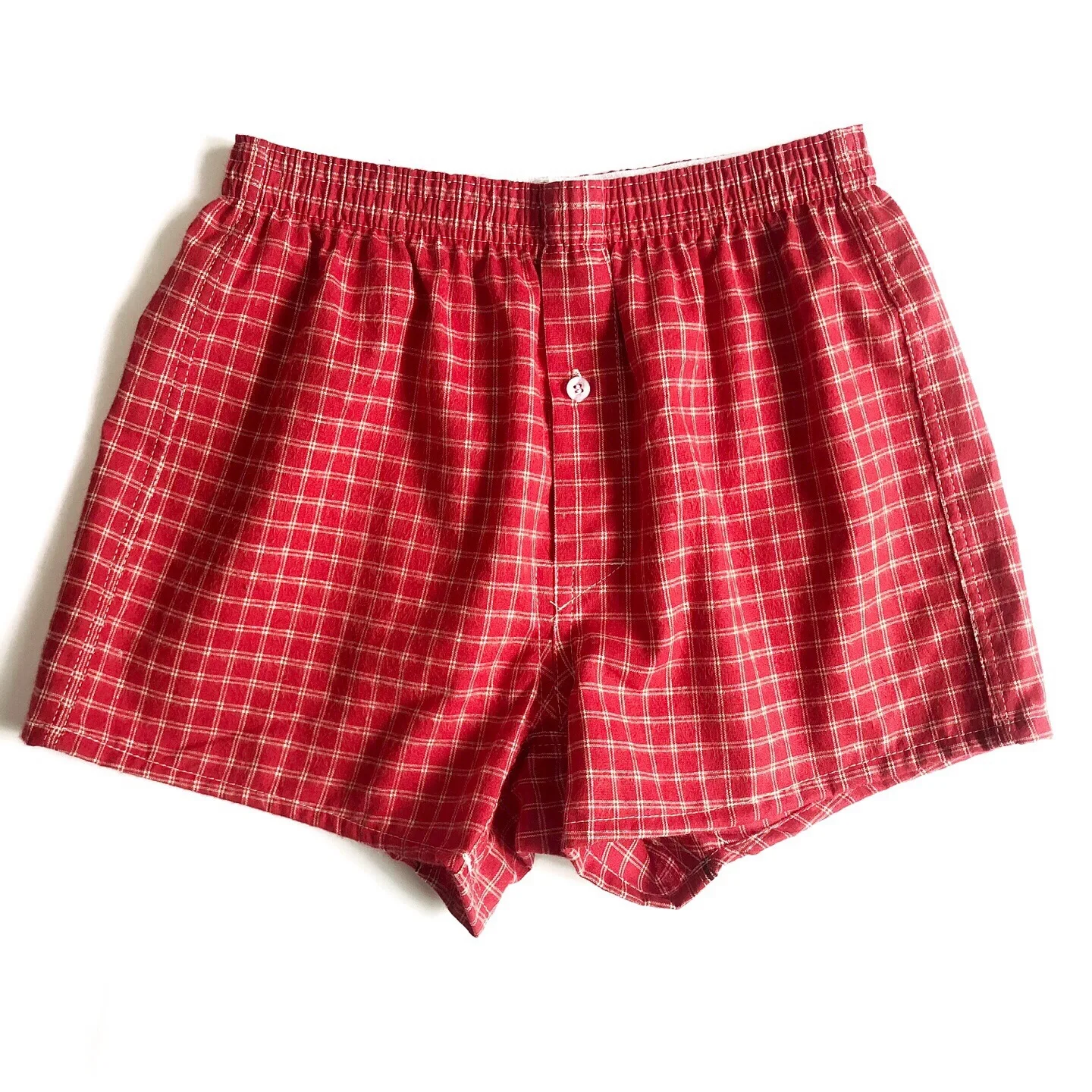 Hot sale Mens Woven Cotton Boxer Shorts with Inside exposed Waistband Classics checks Multicolor beach Boxers