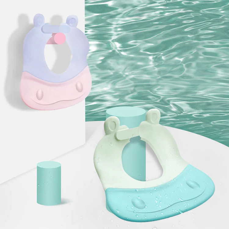 Wholesale Protective Kids Bath  Shampoo Hat Wash Baby Silicone Shower