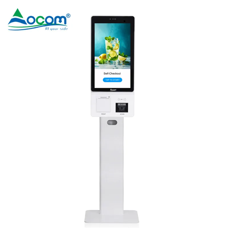 21.5 Inch Touch Screen Kiosk Machine Windows/Android Self-Service POS System Outdoor Parking Kiosk With SDK Function