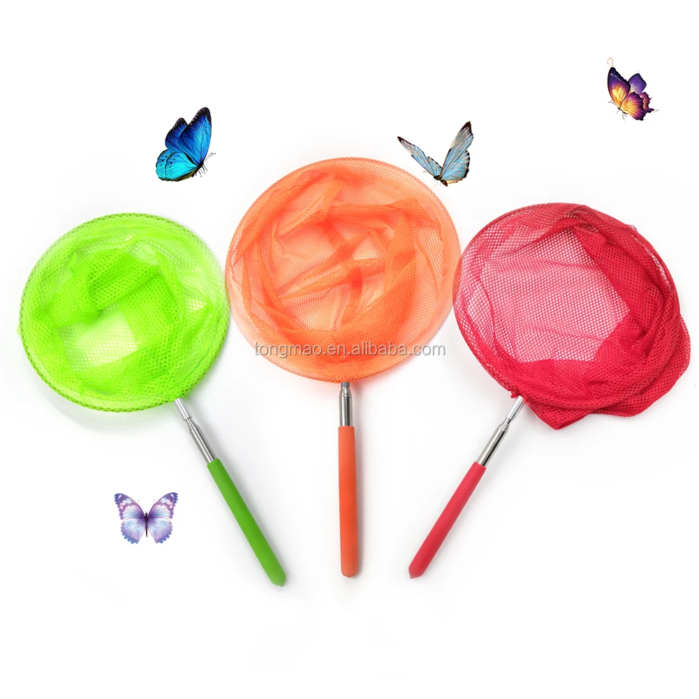 Wholesale Telescoping Handle Butterfly Net Colorful Fish Net Kids Multi-color Butterfly Net