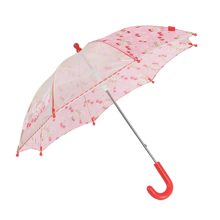 Cartoon Picture Girl Wearable Pink Kid Child Umbrella