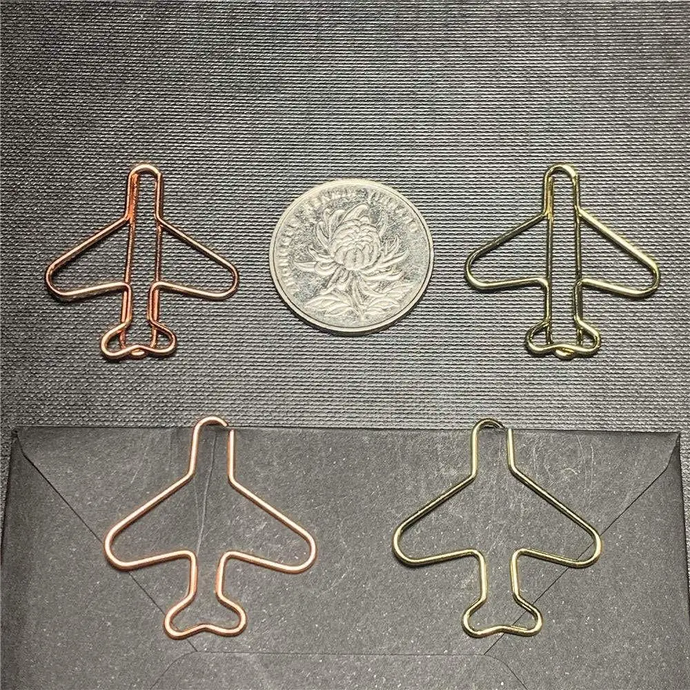 50 Piece  Airplane Shape Paper Clips,Funny Planner Clips for for Fun Office Supplies School Gifts Wedding Decoration