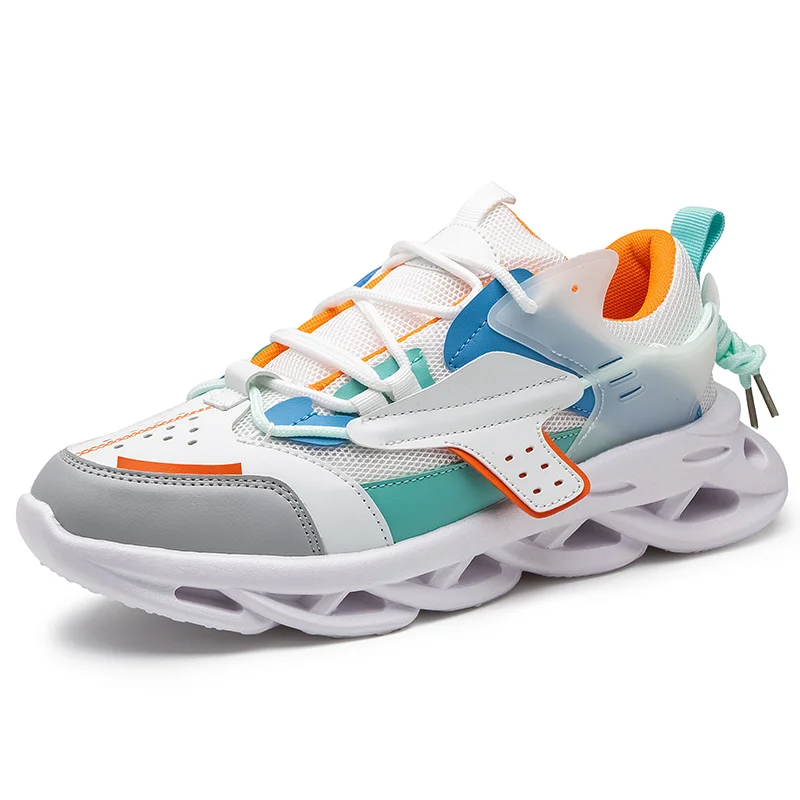 
Club Stretch Chunky High top Lace Up Lightweight Men Casual Shoes Walking Fashion Silver Sneakers 