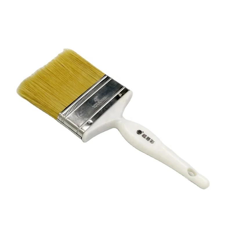 Pure hog hair plastic handle paint brush