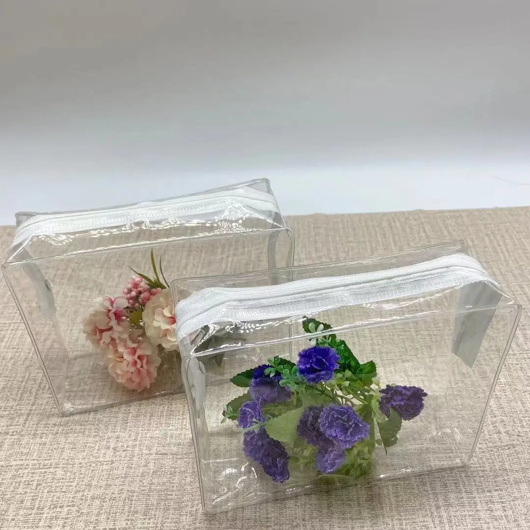 Custom washing waterproof toiletry bags clear pvc cosmetic bag with zipper makeup pouch bag
