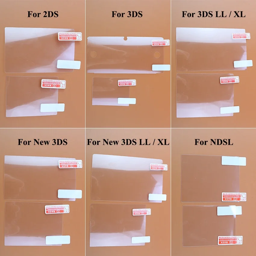 JCD 1PCS Top Bottom HD Clear Protective Film For Nintendo DSL NDSL 2DS New 3DS XL LCD Screen Protector