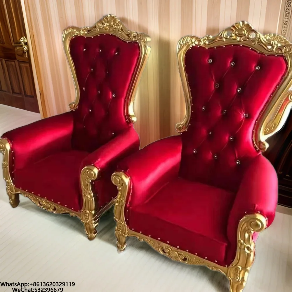 High Quality Luxury Child Throne Chair Wood Carved Indoor  Commercial Furniture Banquets Dining Living Room-Fabric