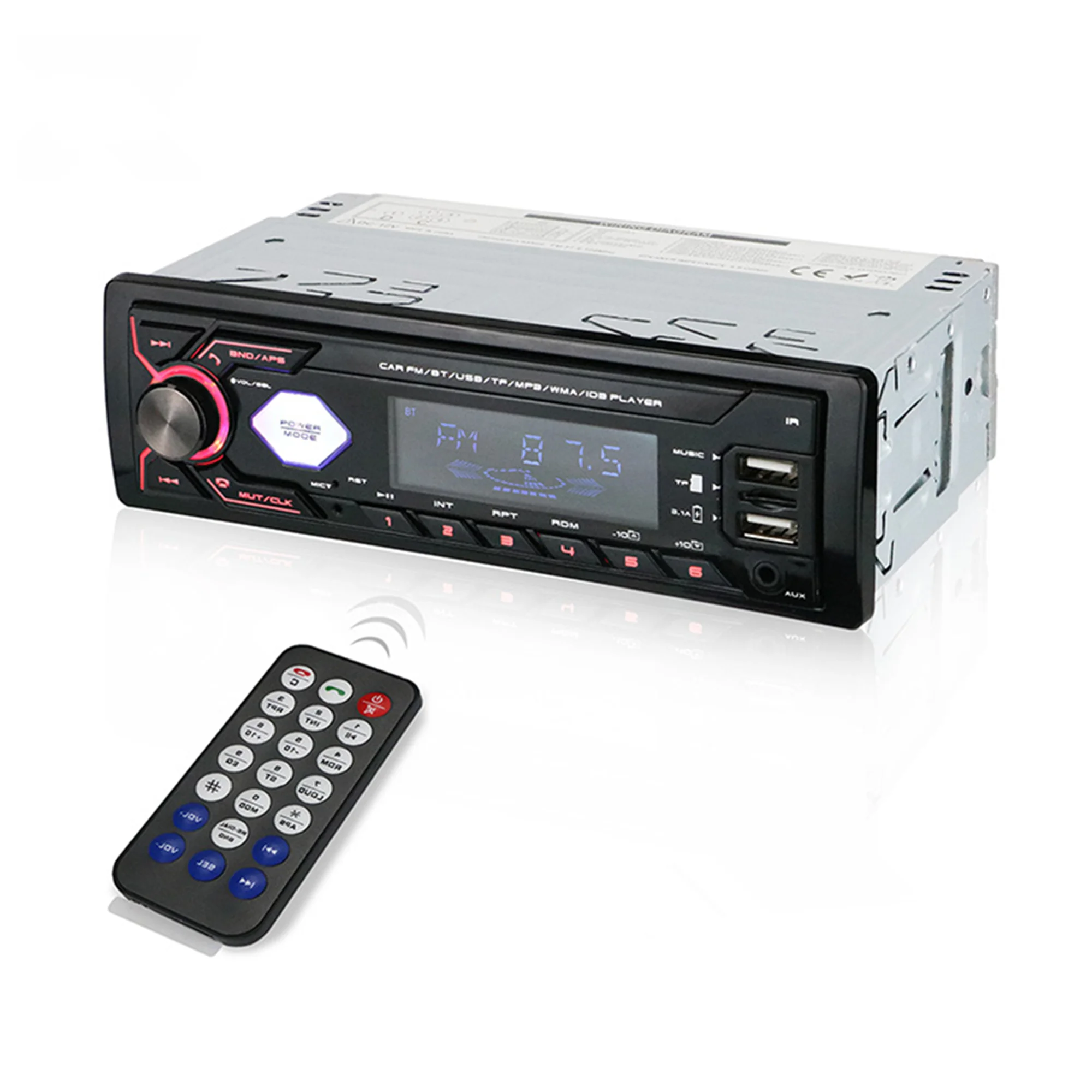 1 DIN Universal Car MP3 with Radio/BT/USB/SD/AUX/Audio Car Radio