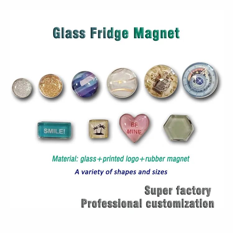 2023 China Custom 3d Fridge Magnet Manufacturer Crystal Glass Fridge Magnet Sticker Super Factory Best Price