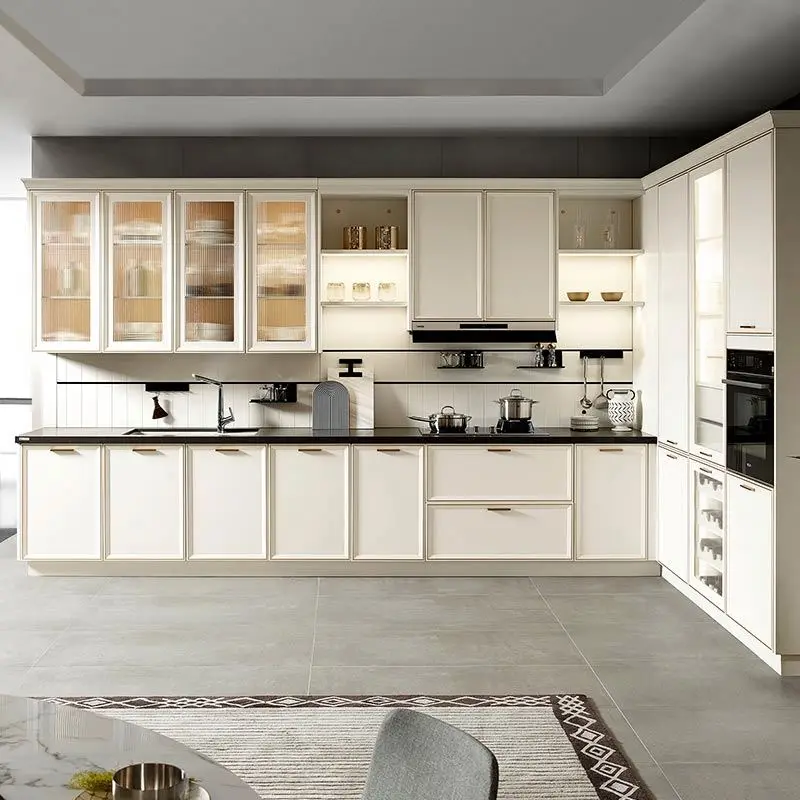 OPPEIN Ready White Facades For Small Set Custom Ss Kabinet Kitchen Cabinet