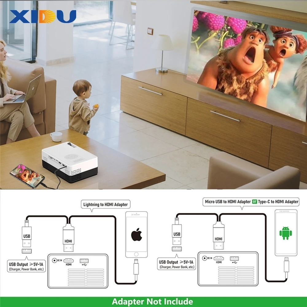 XIDU J15 Pro Led Mini Projector for Home Theater Portable Smart Pocket Cinema Video Buy Projector 1080p Projector