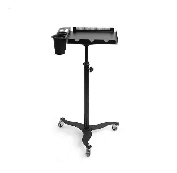 Stainless steel barber store hair extensions hair coloring cart frame can be lifted hairdressing trolley