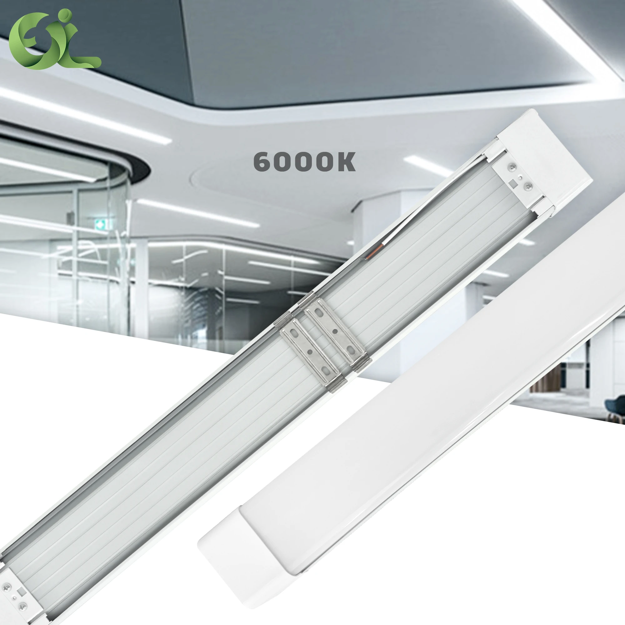 28w 2ft 2000Lm Indoor Panel Led Batten Lights Body Lamp Power Lighting Evo Purification Light