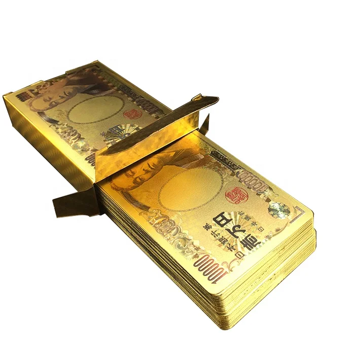 Golden Playing Cards Custom Logo Plastic Poker Card Hot Selling