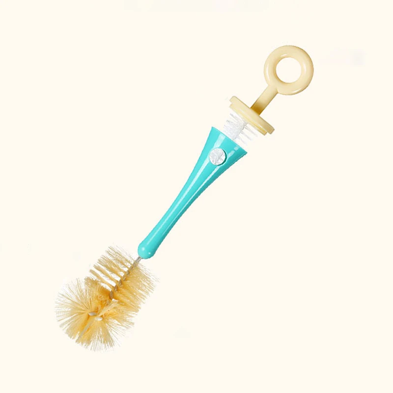 Source Factory Cleaning Brush Cleaning Brush Household Bottle Brush  Nylon Steel and PP Material 2 in 1 for Cars Babies Tubes
