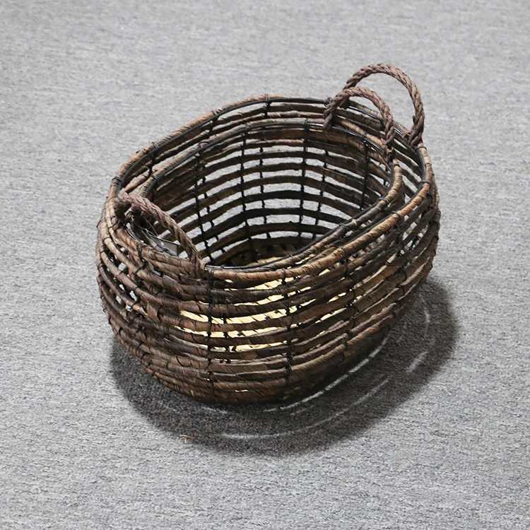 K&B Amazon hot sale Wholesale Eco-friendly handmade cane willow wicker kids rattan storage basket baskets with handle
