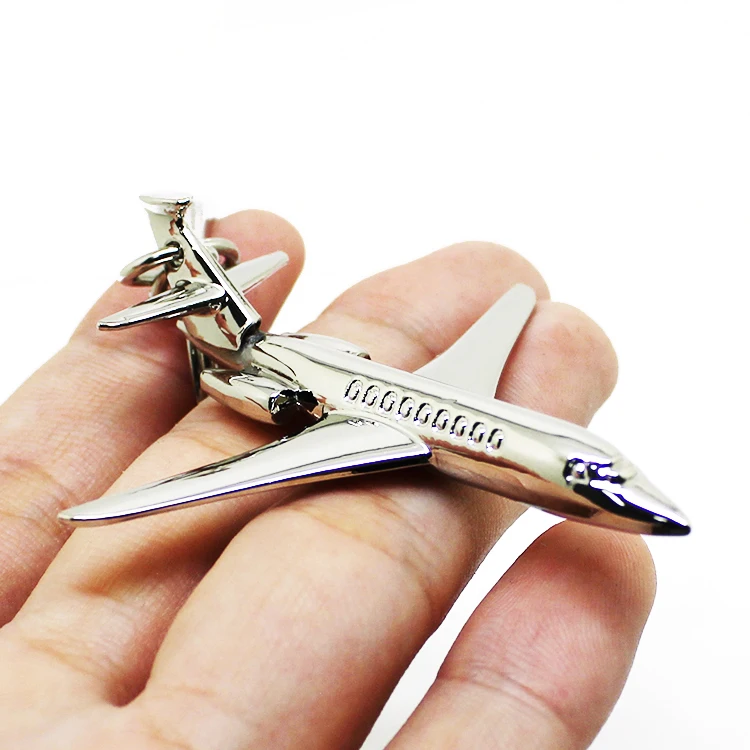 Китай, производство, оптовая продажа, индивидуальный логотип, 3D металлический самолет, брелок