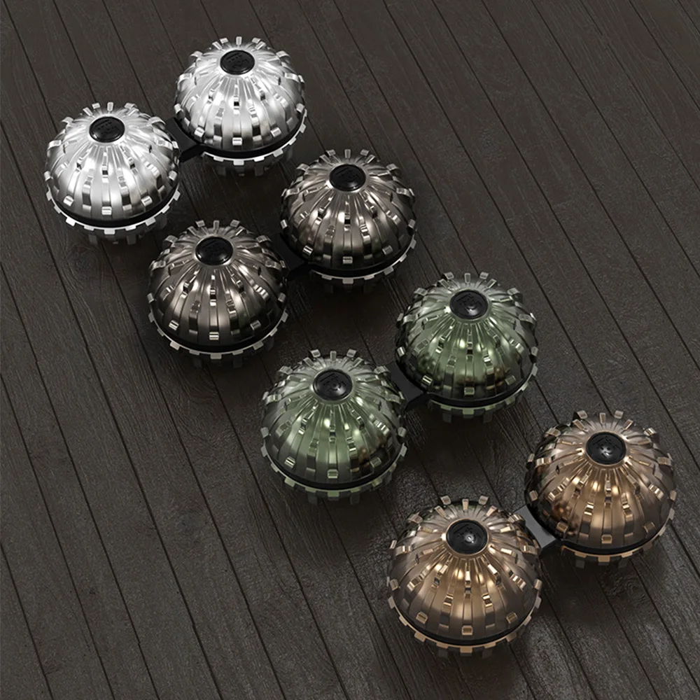 Hand Body Blood Circulation Exercise Metal Massage Balls Fidget Spinner Stress Relief Conjoined Rotating Double Balls