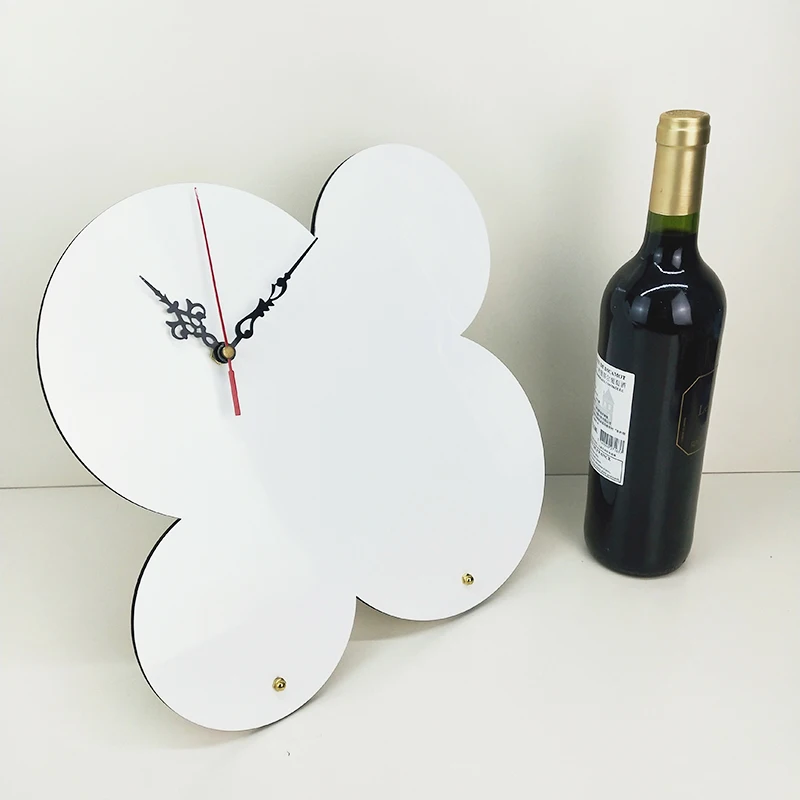 Creative shape sublimation desk clock MDF table alarm personalized watch