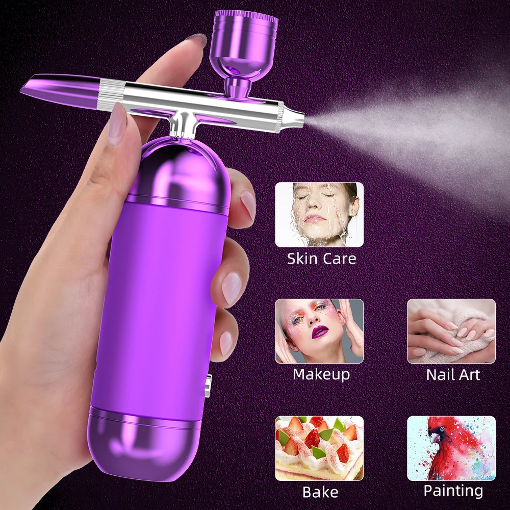 Portable USB Rechargeable Nail Art Airbrush Single Action Paint Spray Gun Pen Air Brush