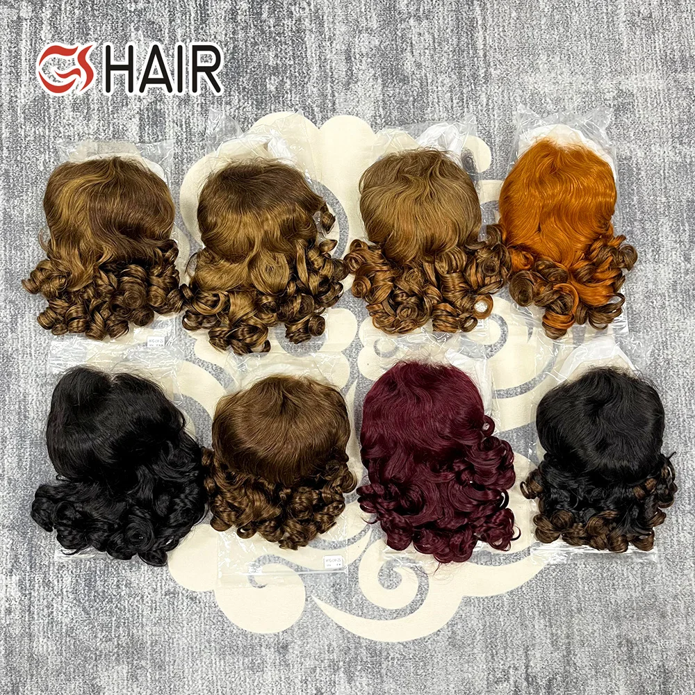 GS Wholesale Wear And Go Glueless Wigs Human Hair Loose Wave Brazilian Hair Short Black Bob 13x4 Frontal Lace Wig Real Hair Wigs