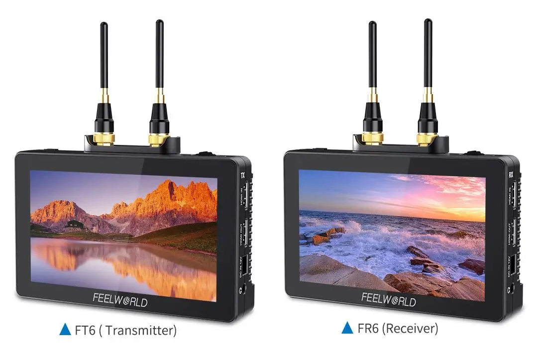 FEELW  ORLD FT6 FR6 5.5 Inch1000ft camera monitor hd    mi input and output Wireless Transmission dslr field monitor