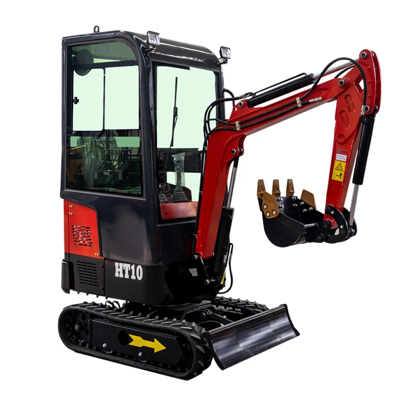 excavator mini digger machine 1 ton with closed cab red blue yellow customized small loader crawler for excavations