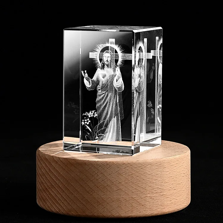 Honor of crystal New Design glass cube 3d laser engraving custom 3d laser crystal crafts crystal cube souvenir