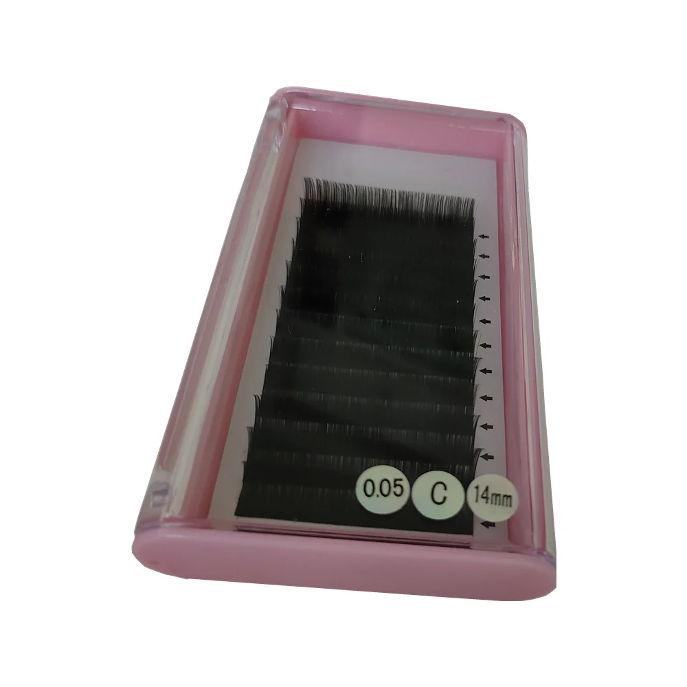 C D CC DD L J Super Soft PBT Fiber Volume Fans Silk Eyelash Extension High Quality Natural Long 0.06-0.25 Mm Hand Made 10 Pcs