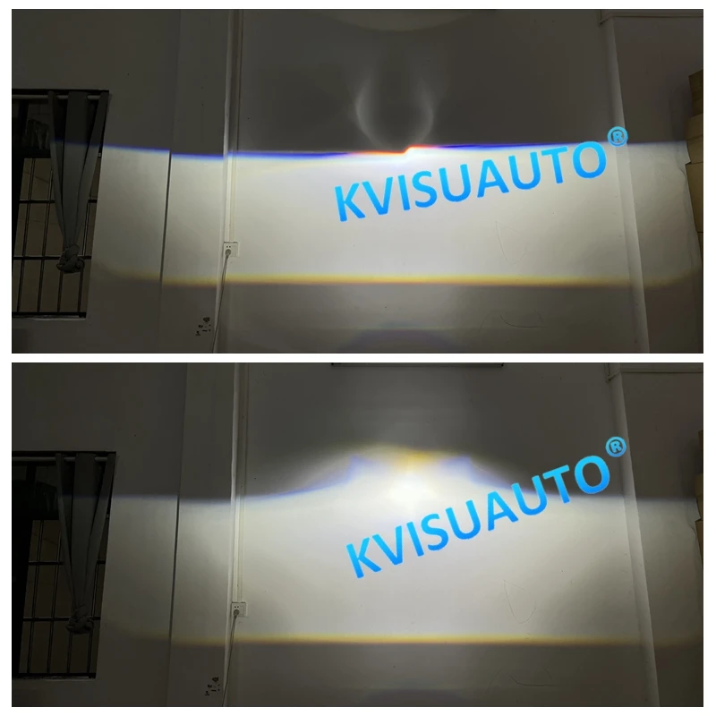 CQL KVISUAUTO R14 Double reflector 64w 70w 1.8 inch 2.0 inch 2.5 inch 3 inch bi led projector high clear blue lens