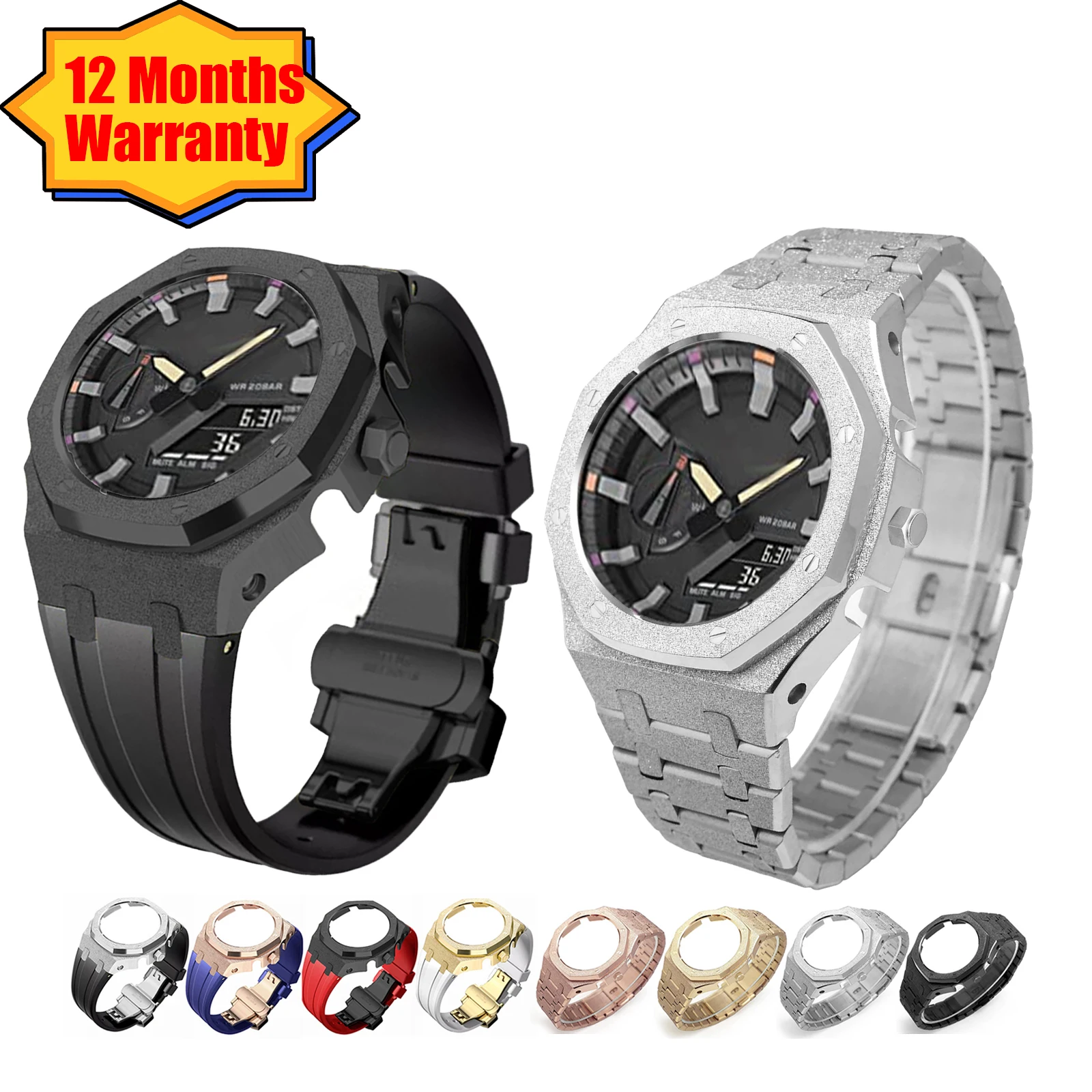 Оптовая продажа GA2100 комплект мод из нержавеющей стали ремешок для часов корпус циферблата Модифицированная резиновая 2110 kitflorine G shock