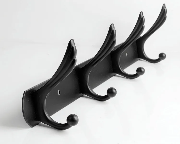 Stainless Steel Customized Black Wall Mounted Bedroom Hanging Clothes Coat Hooks
