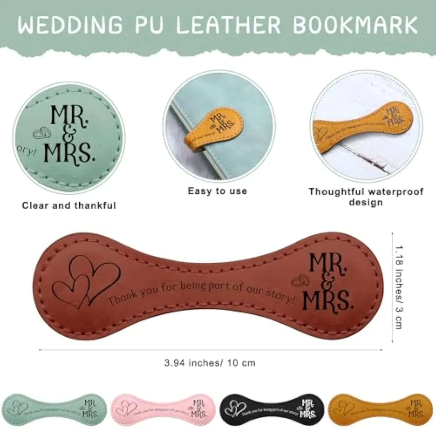 Hot sale Return to the ancients engrave English phrase originality PU leather Magnetic bookmark Customizable Wholesale