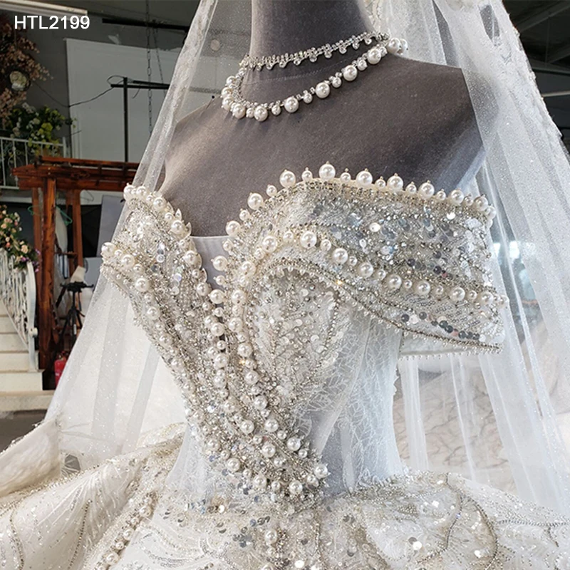  Jancember HTL2199 класса люкс без рукавов с блестками и бисером пикантные дизайнерские настоящее свадебное платье свадебные