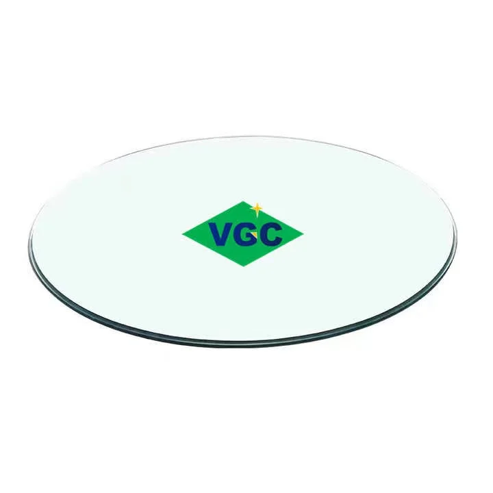 VGC 6mm8mm10mm12mm Tempered Glass for Table Tops Clear Round Toughened Tempered Glass with Round Edge